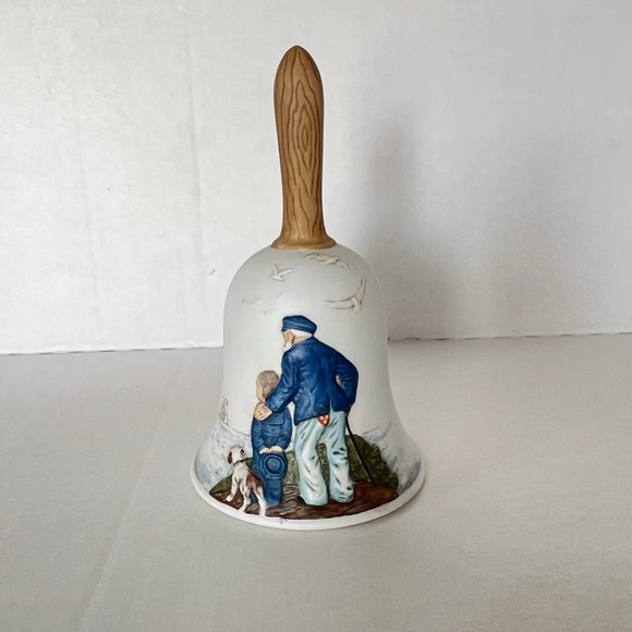 Vintage Porcelain Norman Rockwell "Looking Out to Sea" BELL - 6"H #1018 - Picture 1 of 4
